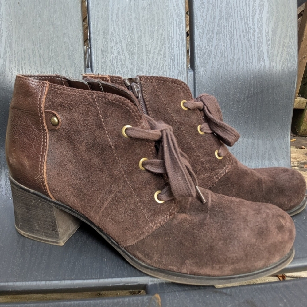 Naturalizer Suede/Leather Booties Women's Size 7